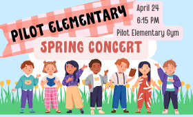   spring concert students singing April 24 Pilot Gym 6:15 PM